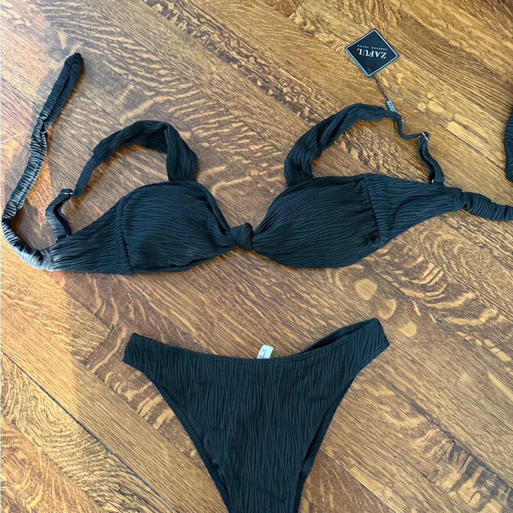 Zaful Elegant Black Bikini Set